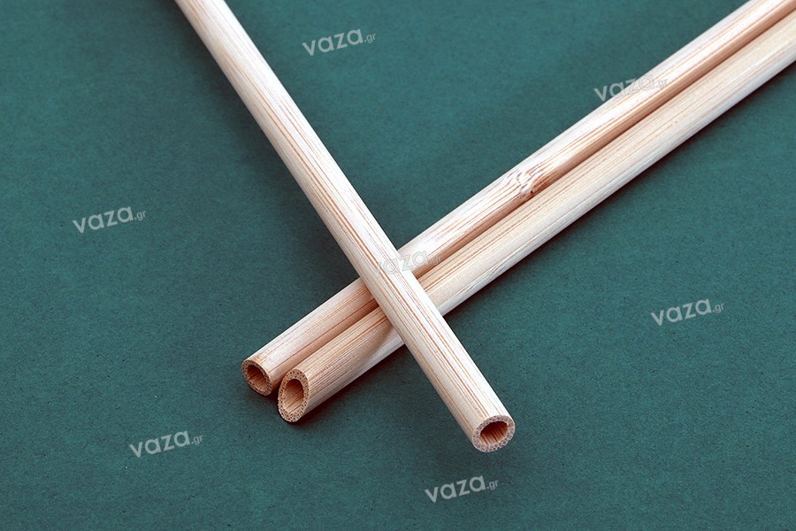 Cannucce ecologiche bamboo in legno 240x8 mm – 20 pz