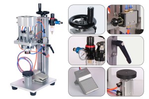 Macchina per chiusura a crimpare da 15 mm per spray di profumo (richiede aria)-bildabmessungen