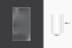 Wrapping and packaging shrinkage (BOPP) film 135x250mm - 100 pcs