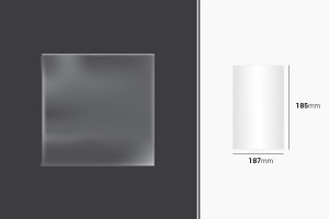 Film étirable pour emballage et de conditionnement 187 x 185 mm - paquet de 100 pièces