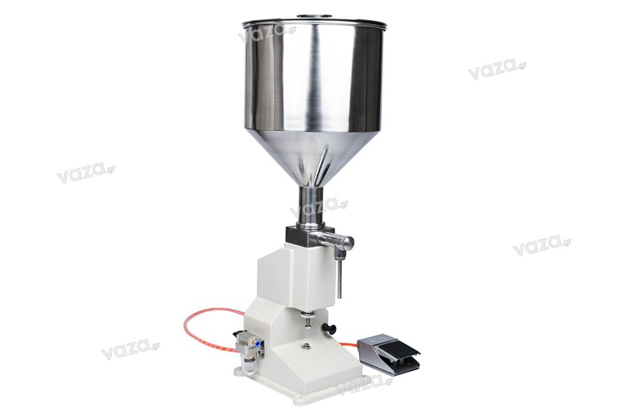 Μηχανή γεμίσματος δοχείων για κρέμες με τη χρήση πεπιεσμένου αέρα (50 ml)