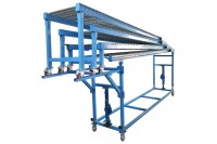 Production line with conveyor rollers