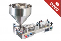 Riempitrice semiautomatica per creme e liquidi ad aria compressa (100-1000 ml)