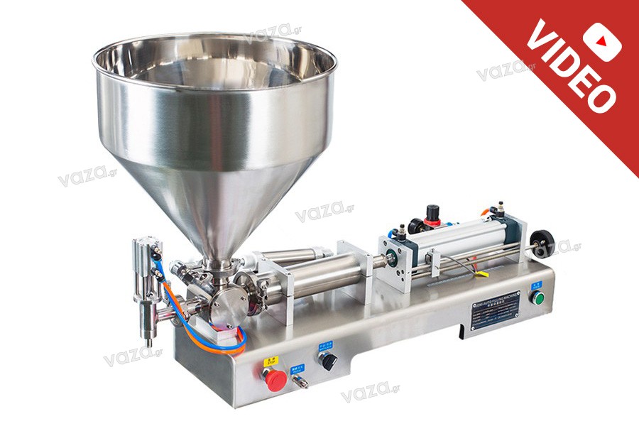 Riempitrice semiautomatica per creme e liquidi ad aria compressa (30-300 ml)