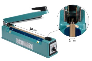 Tabletop hand held heat sealer with 30 cm seal length and 2 mm seal width ans safety system-2