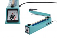 Tabletop hand held heat sealer with 30 cm seal length and 2 mm seal width ans safety system