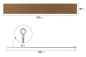 Ersatztuch 323x40 mm und Draht 330 x 2 mm für Handschweißgerät