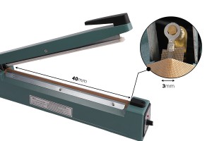 Thermosoudeuse manuelle de table avec une longueur de soudage de 40 cm - largeur de soudage de 3 mm et sécurité-2