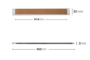 Tissu de rechange 414 x 38 mm et fil 450 x 2 mm pour thermosoudeuse manuelle-2