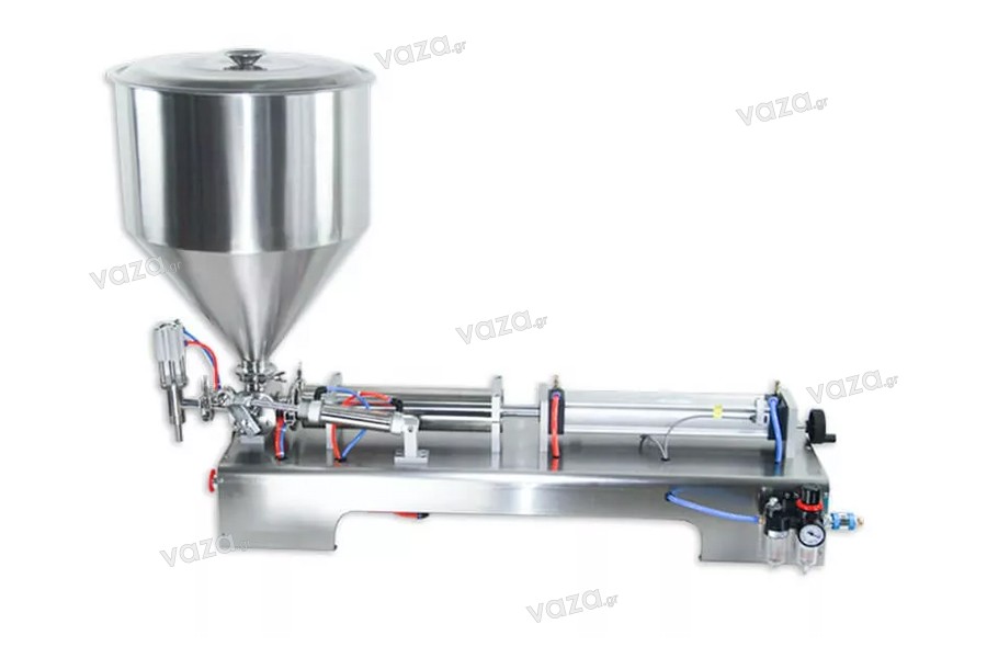 Abfüllmaschine für Flüssigkeiten und Cremes (50-500 ml) mit Druckluft