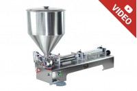Filling machine for liquids and creams (10-100 ml) using compressed air