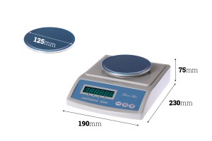 Ηλεκτρονική ζυγαριά ακριβείας (0.01gr - 2 kg)-εικόνα_διαστάσεις