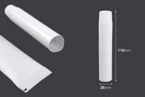 Tube en plastique de 30 ml avec revêtement intérieur en aluminium et bouchon à vis - 12 pcs-εικόνα_διαστάσεις