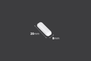 Magnetrührstab 8x20 mm - 6 Stk-εικόνα_διαστάσεις