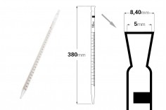 Pipetta di vetro da 25 ml con scala graduata per la misurazione precisa del volume rilasciato