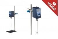 Laboratory stirrer with LCD screen, rod and support base - up to 20 liters