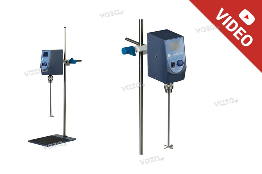 Laboratory stirrer with LCD screen, rod and support base - up to 40 liters