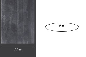 Schrumpfkappe 77mm breit - bei laufendem Meter (Φ 49)-εικόνα_διαστάσεις