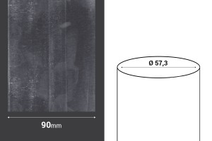Capsule thermorétractable largeur 90 mm avec encoche - en mètre actuel (Φ 57,3)-2