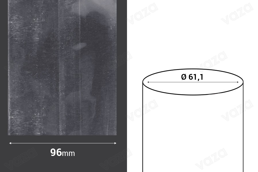 96 mm width heat shrink capsule - in current meter (Φ 61.1 mm)-image_dimensions