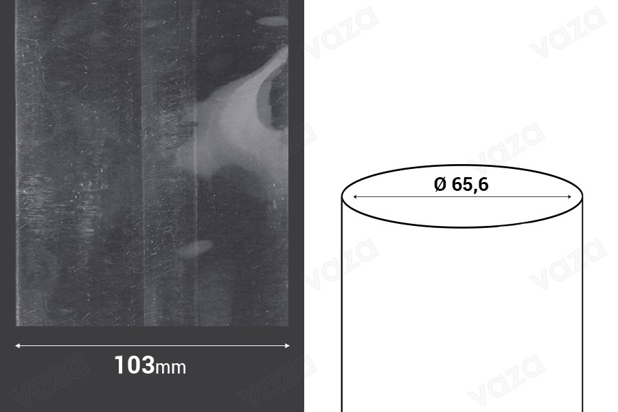 Καψύλιο θερμοσυρρικνούμενο πλάτος 103 mm - σε τρεχούμενο μέτρο (Φ 65,6 mm) Καψύλιο θερμοσυρρικνούμενο πλάτος 103 mm - σε τρεχούμενο μέτρο (Φ 65,6 mm)-εικόνα_διαστάσεις