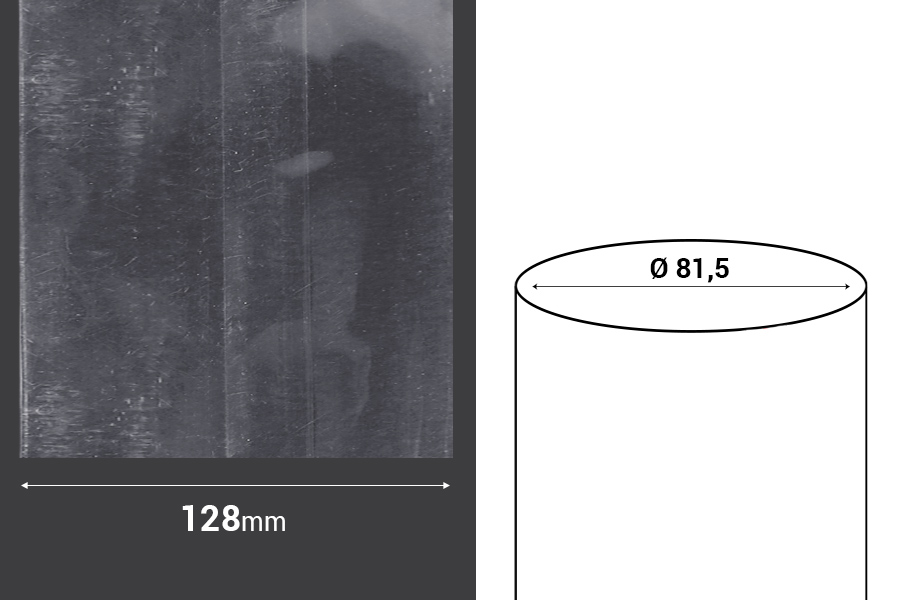 Καψύλιο θερμοσυρρικνούμενο πλάτος 128 mm - σε τρεχούμενο μέτρο (Φ 81,5 mm)