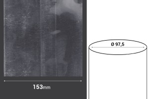 Schrumpfkappe 153 mm breit - bei laufendem Meter (Φ 97,5)-bildabmessungen