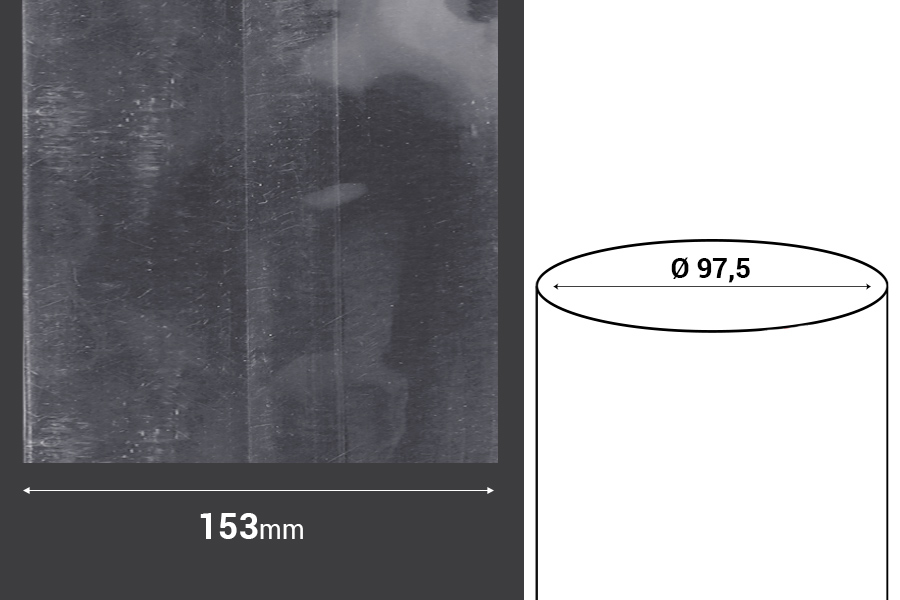 Καψύλιο θερμοσυρρικνούμενο πλάτος 153 mm - σε τρεχούμενο μέτρο (Φ 97,5 mm)