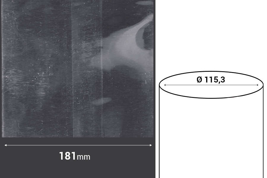 Καψύλιο θερμοσυρρικνούμενο πλάτος 181 mm - σε τρεχούμενο μέτρο (Φ 115,3 mm)