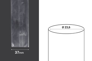 Capsule thermorétractable largeur 37 mm avec encoche - en mètre actuel (Φ 23,6)-εικόνα_διαστάσεις