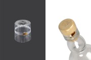 Capsule 22x25 mm transparent and heat-shrinkable