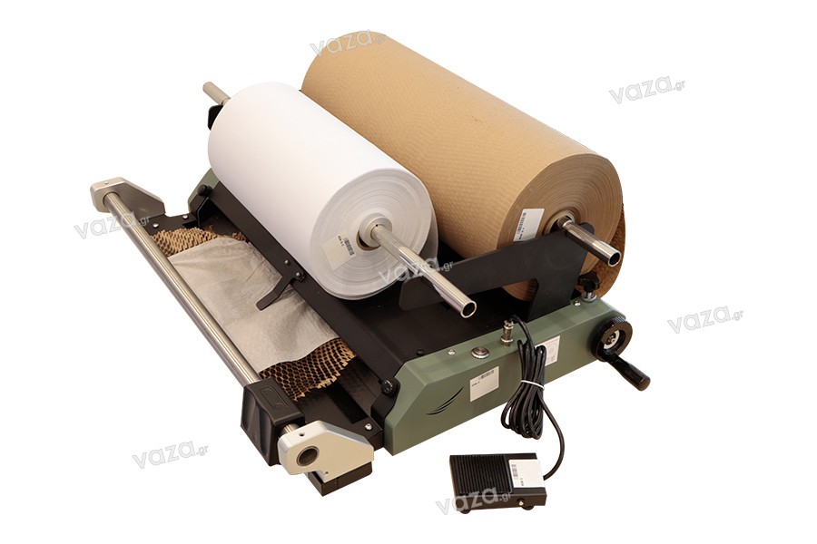Honeycomb wrapping paper machine with cutting function