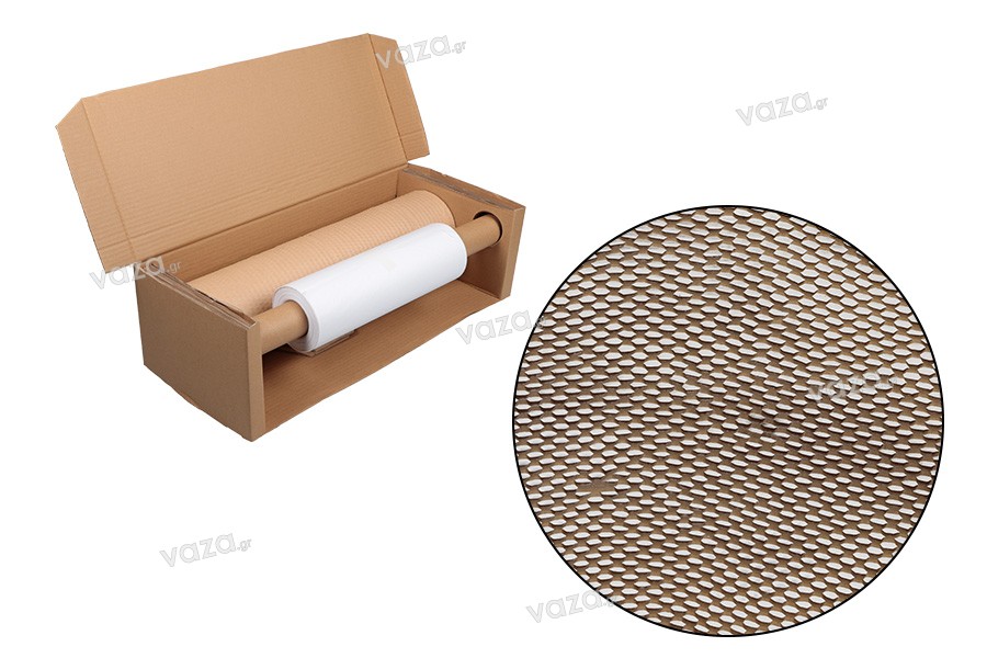 Σύστημα διανομής κυψελωτού χαρτιού περιτυλίγματος (διπλό χαρτί) σε χάρτινη κατασκευή