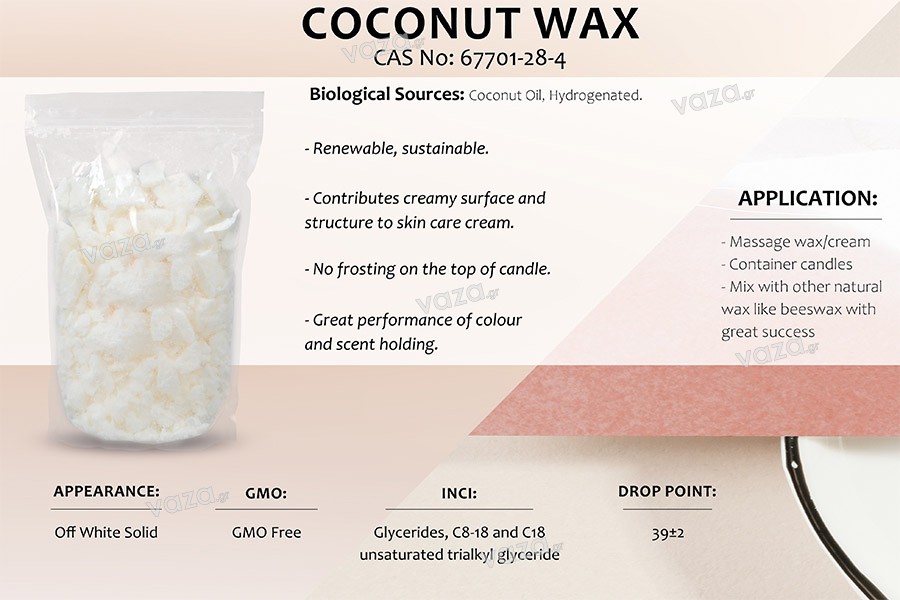 Coconut wax - one kilo piece