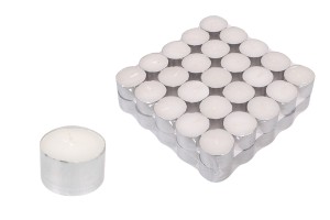 Paraffin tealight candles in white color - 50 Stk-εικόνα_προϊοντική