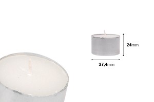 Paraffin tealight candles in white color - 12 Stk-2