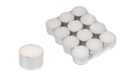 Paraffin tealight candles in white color - 12 pcs