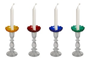 Soucoupe en verre avec trou au centre (26 mm) pour chandeliers et lustres-εικόνα_σύνθεση