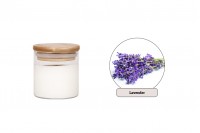 Lavender aromatic soy candle with wooden wick (110gr)