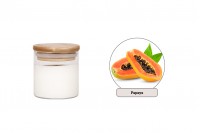 Papaya aromatic soy candle with wooden wick (110gr)