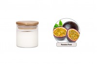 Bougie de soja aromatique aux fruits de la passion avec mèche en bois (110gr)