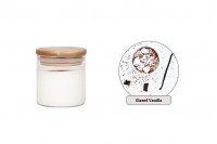 Glazed Vanilla Aromatic soy candle with wooden wick (110gr)