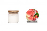 Strawberry & Watermelon Aromatic soy candle with wooden wick (110gr)