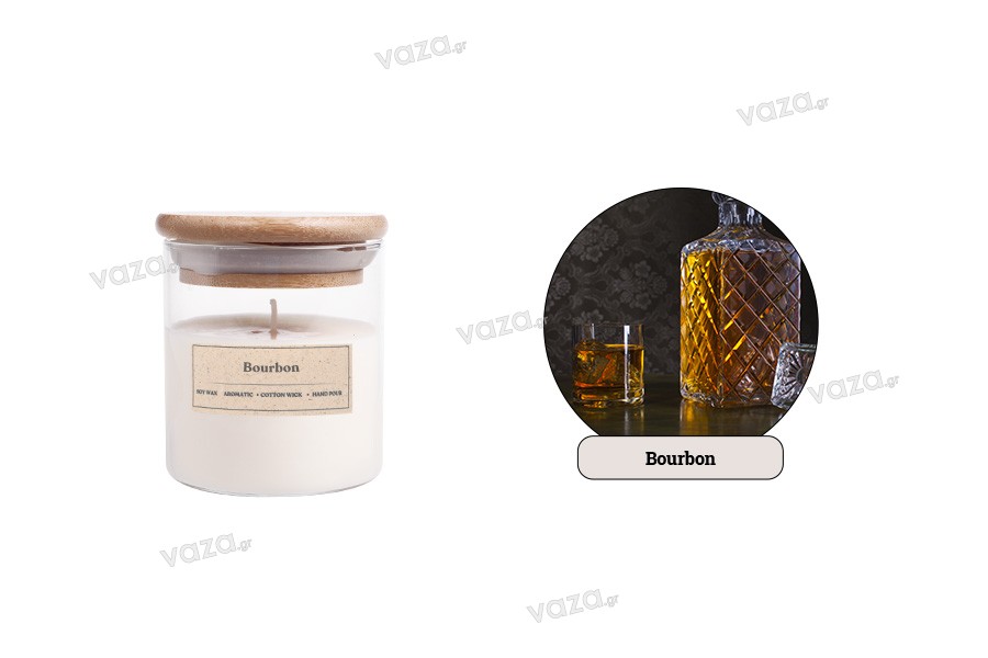 Bourbon Αρωματικό κερί σόγιας με βαμβακερό φυτίλι (110gr)