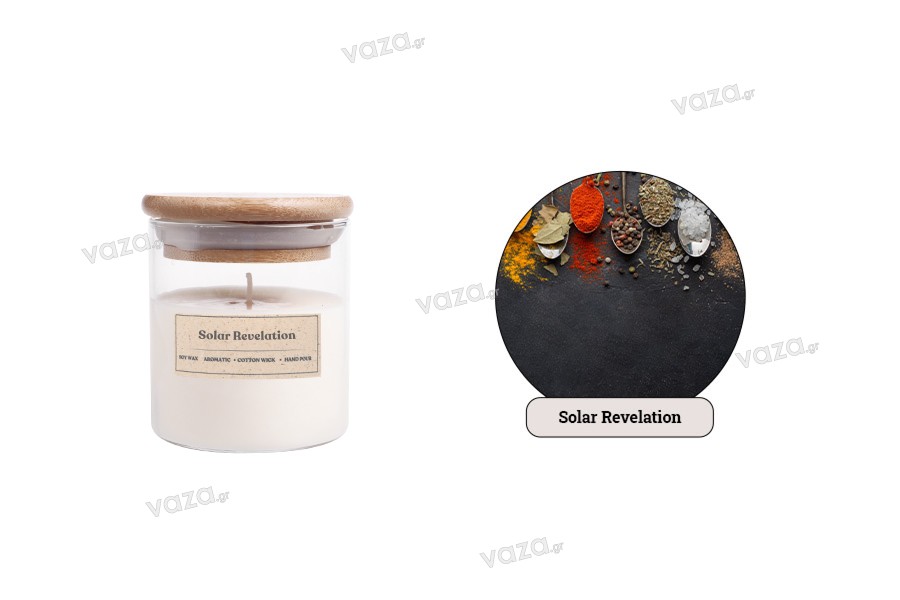 Solar revelation Aromatic soy candle with cotton wick (110gr)