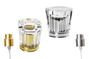 Pompe de pulvérisation acrylique 15/400 et capuchon de couleur or ou argent - disponible en paquet de 6 pièces-εικόνα_προϊοντική