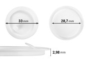 Copë litari e brendshme e kavanozit plastik (33 mm)