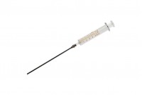 Glass syringe 5 ml with metallic needle