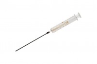 Glass syringe 10 ml with metal needle