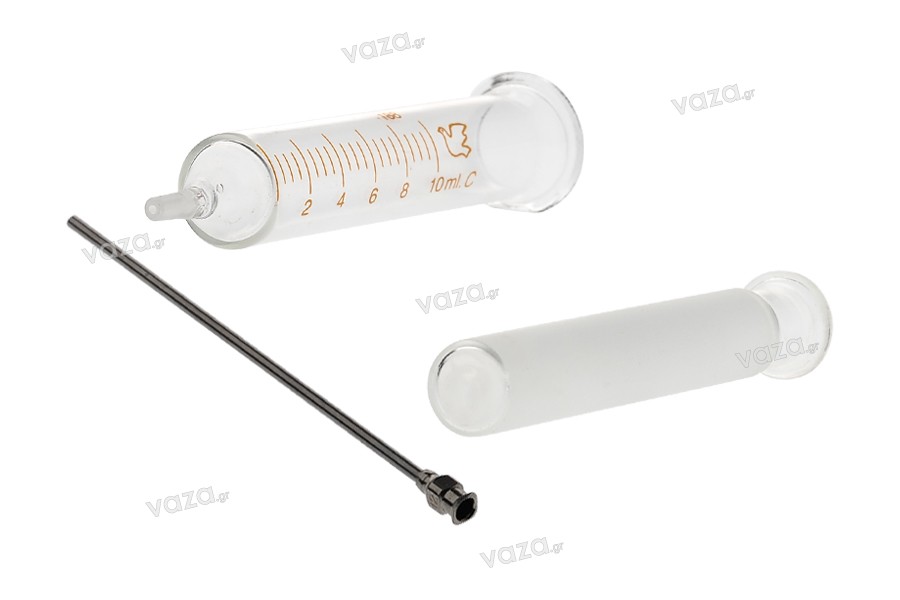 10ml perfume glass syringe with metal dispensing needle